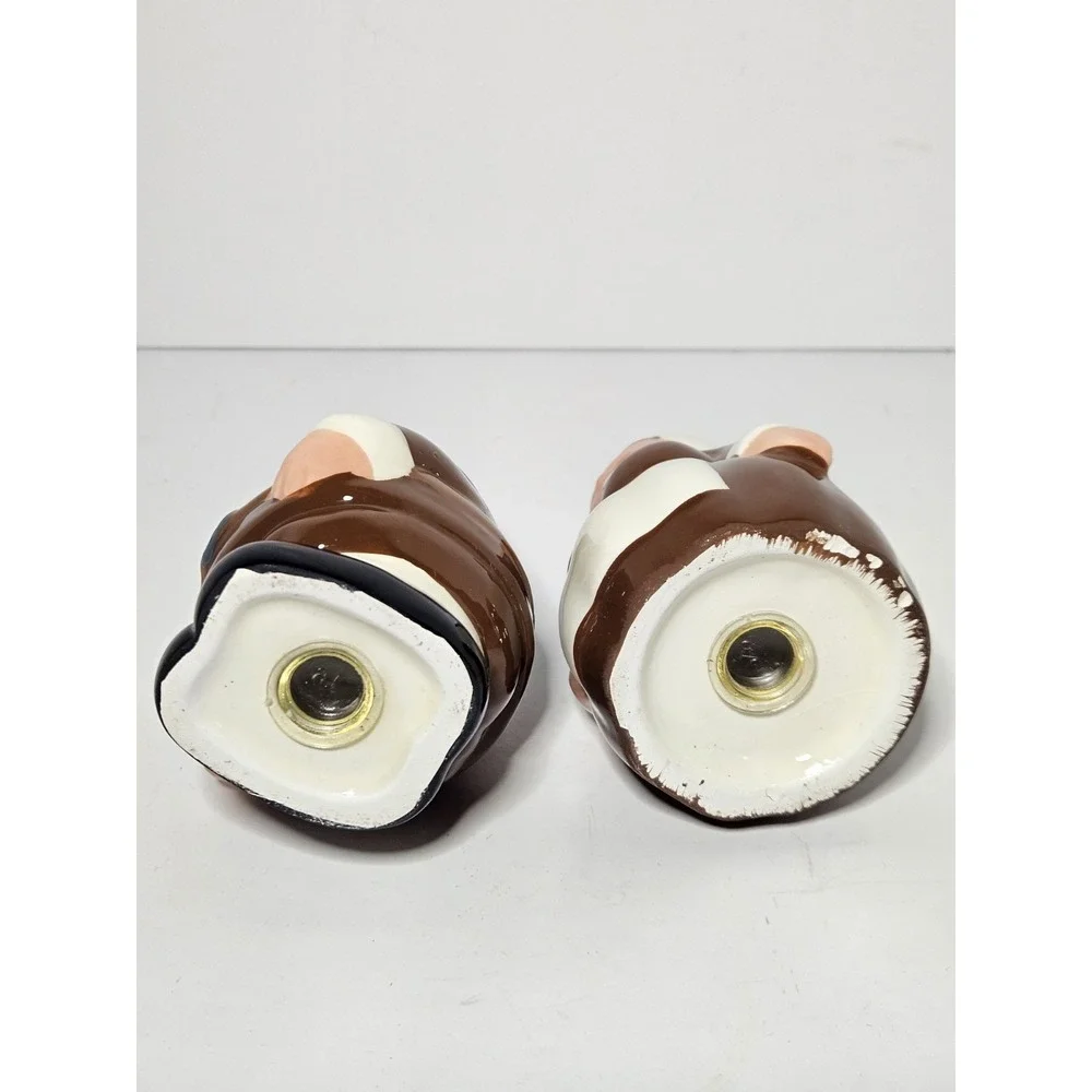 Publix The Pilgrim Pair Thanksgiving Ceramic Salt and Pepper Shakers Vintage